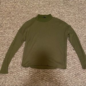 Olive Green Turtleneck Shirt